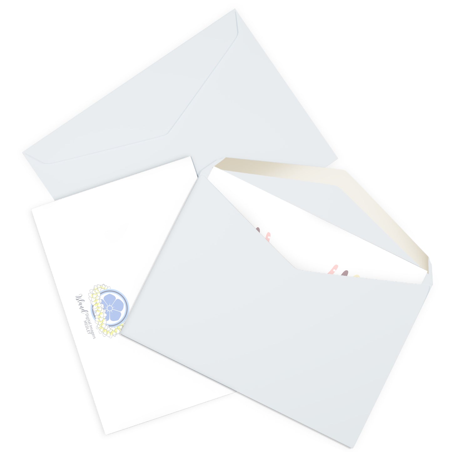 Notecards (5 Pack)- Pink Rainbows