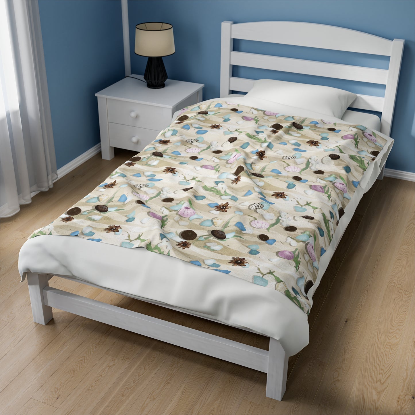 Velveteen Blanket- Hawaiian Sandy Shores