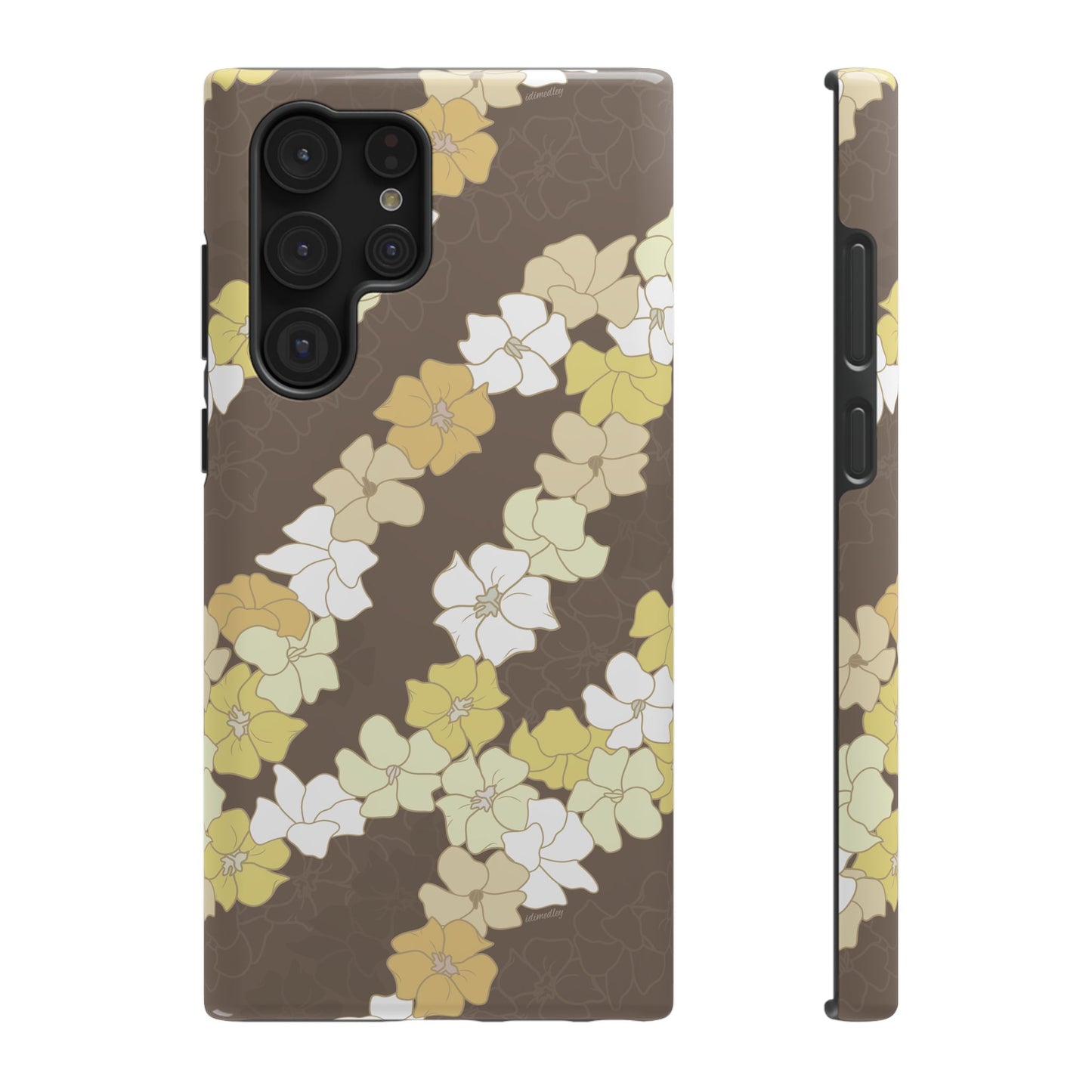 Puakenikeni En Face Flower Leis (Brown)