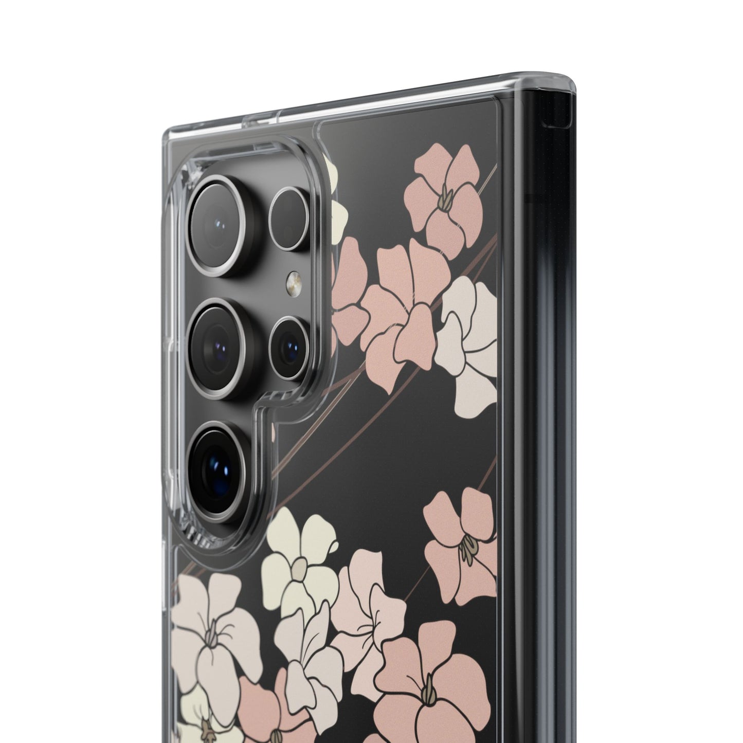 Puakenikeni En Face Flower Swirls (Peachy Pinks) CLEAR Case