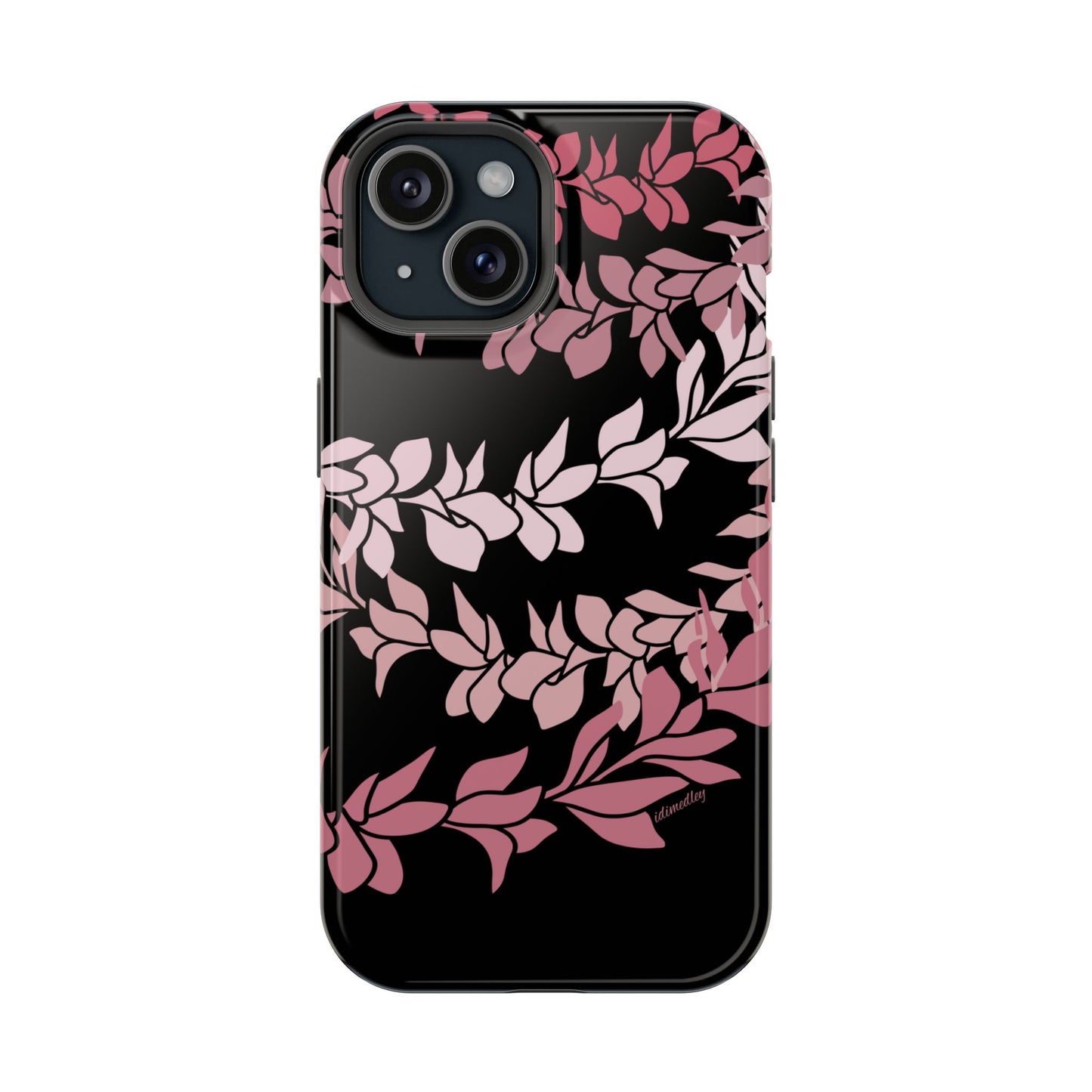Plumeria Leis in Color Me Pinks (Black)