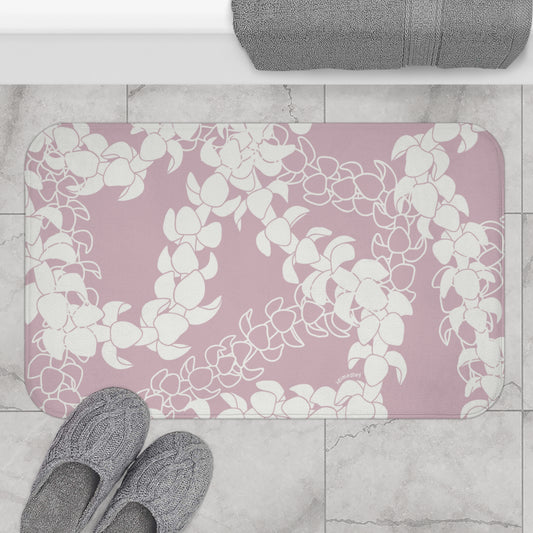 Bath Mat- Puakenikeni Curvilinear Lei (Rosey Pink)