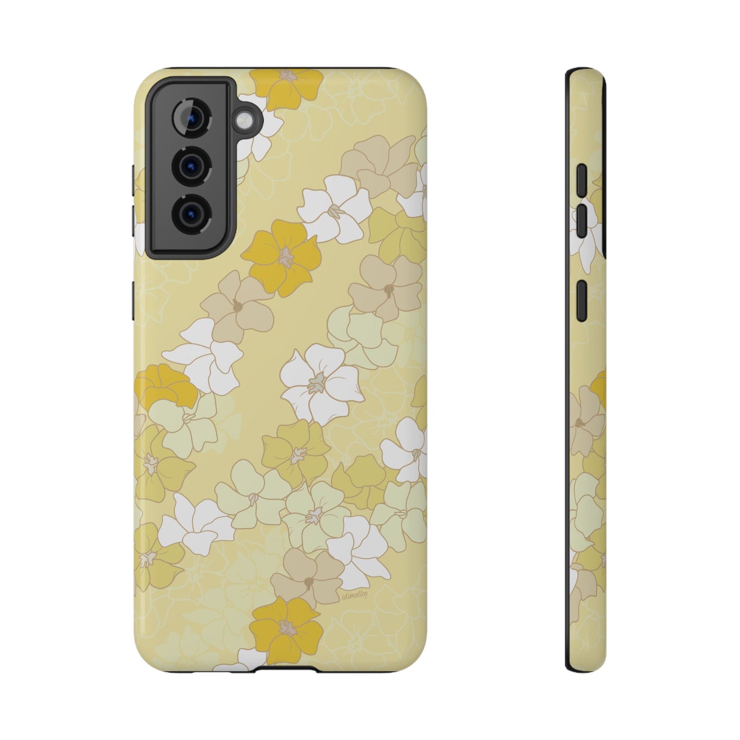 Puakenikeni En Face Flower Leis (Yellow)