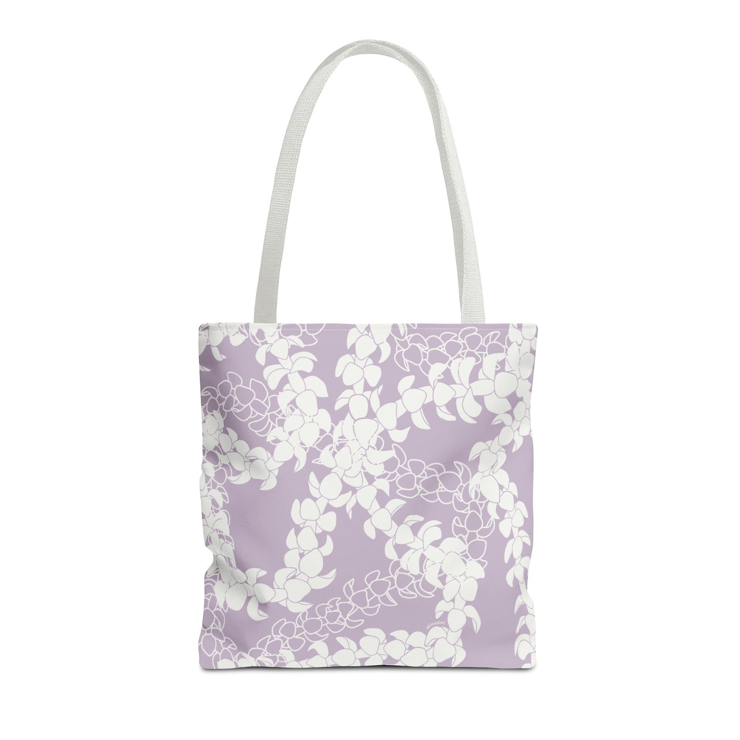 Tote Bag- Puakenikeni Curvilinear Lei (Pinky Periwinkle)