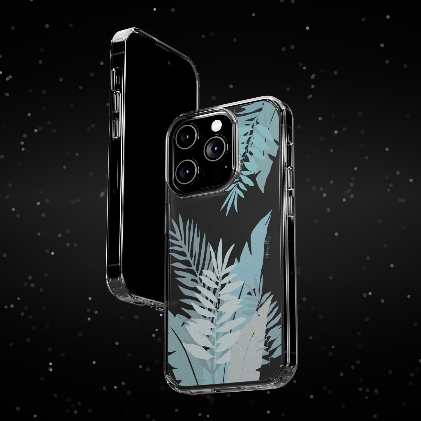 Whispering Leaves (Blue) CLEAR Case