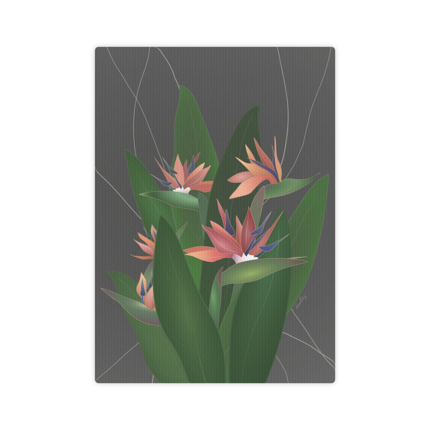 Canvas Photo Tile- Bird of Paradise