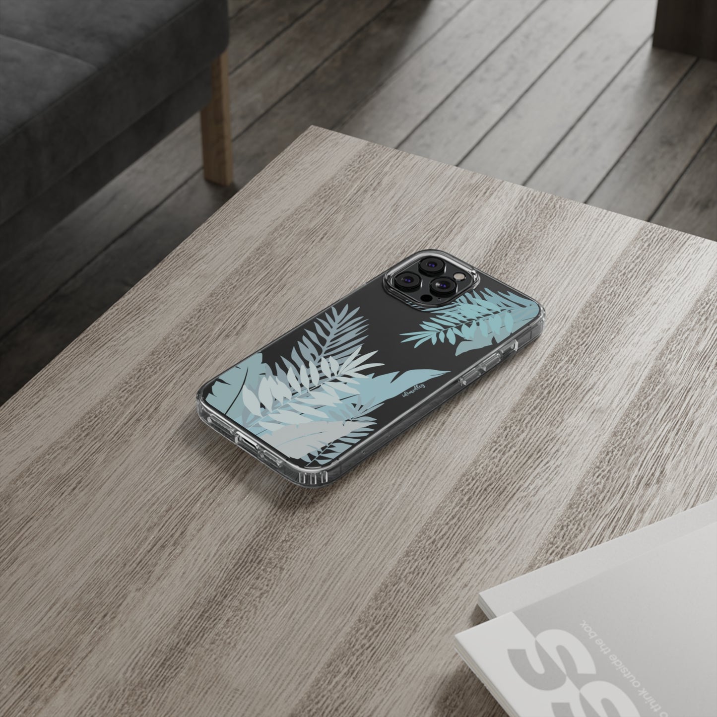Whispering Leaves (Blue) CLEAR Case