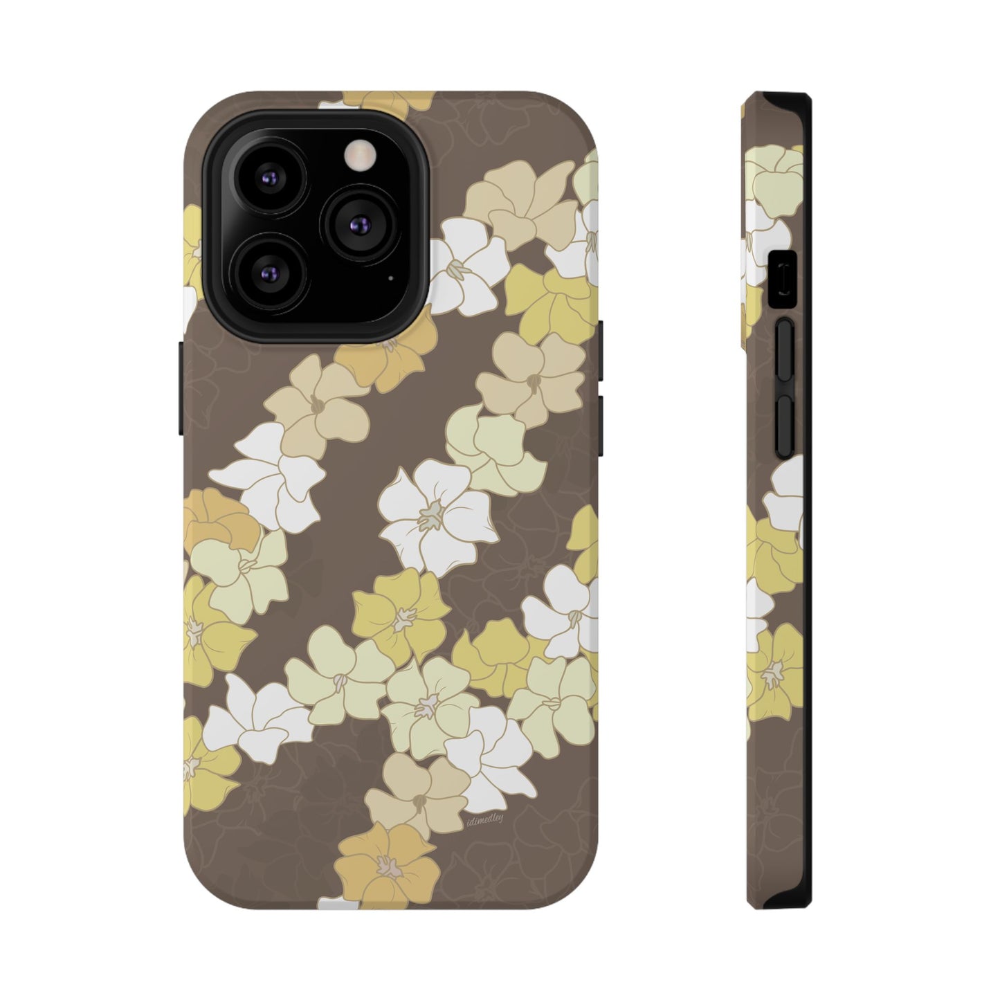 Puakenikeni En Face Flower Leis (Brown)
