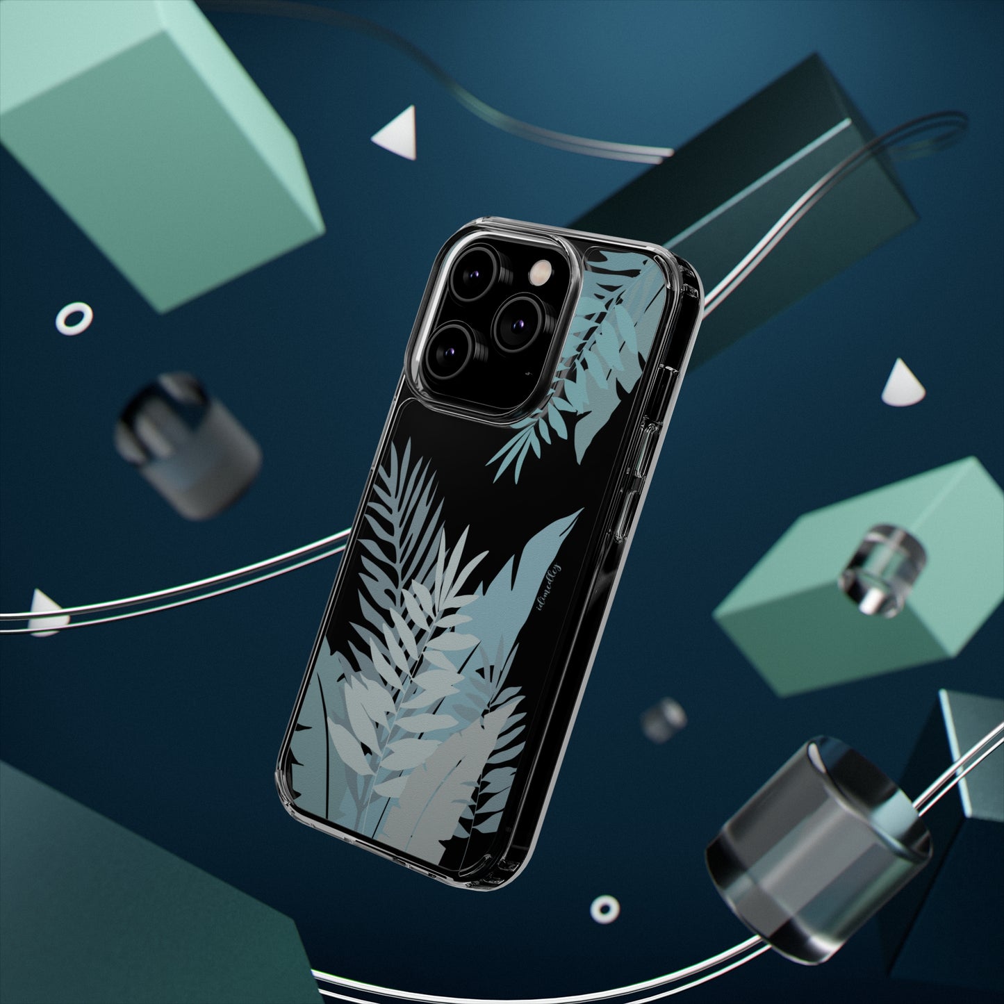 Whispering Leaves (Blue) CLEAR Case