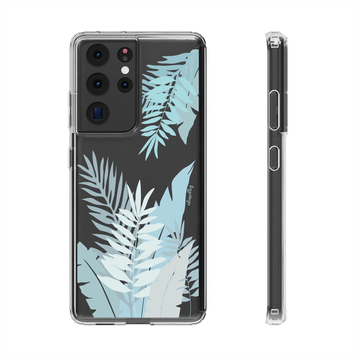 Whispering Leaves (Blue) CLEAR Case