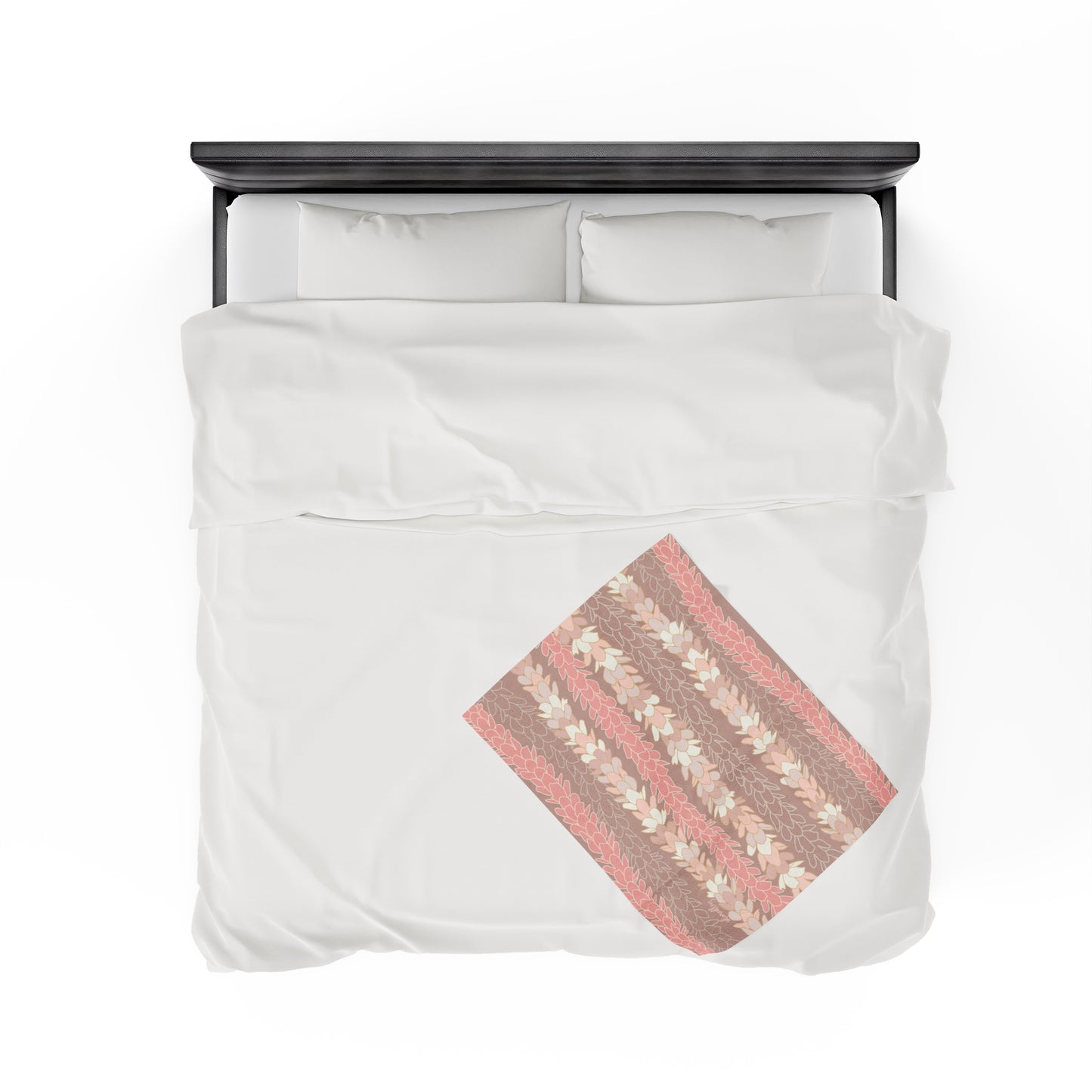 Velveteen Blanket- Pakalana Stringing Peach