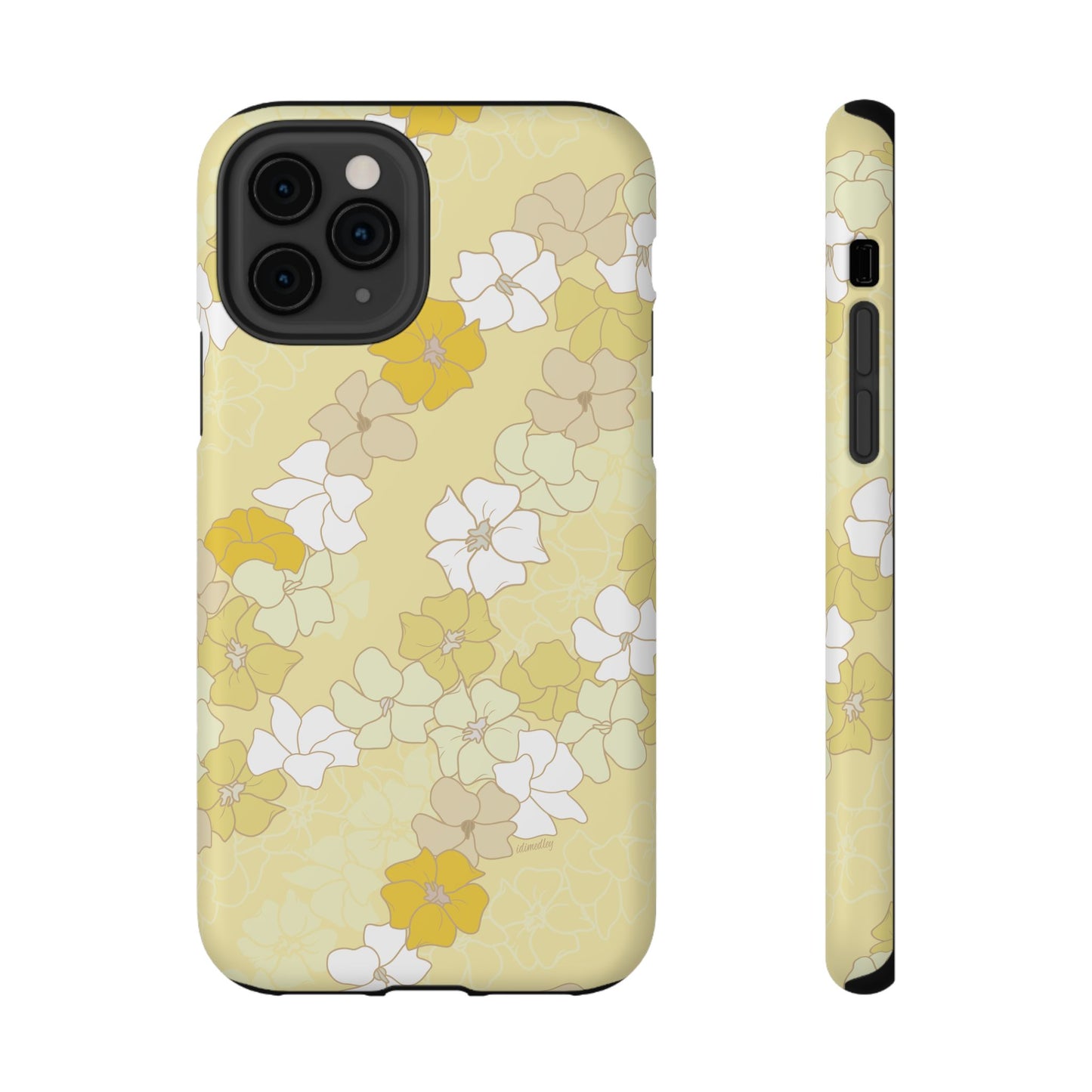 Puakenikeni En Face Flower Leis (Yellow)