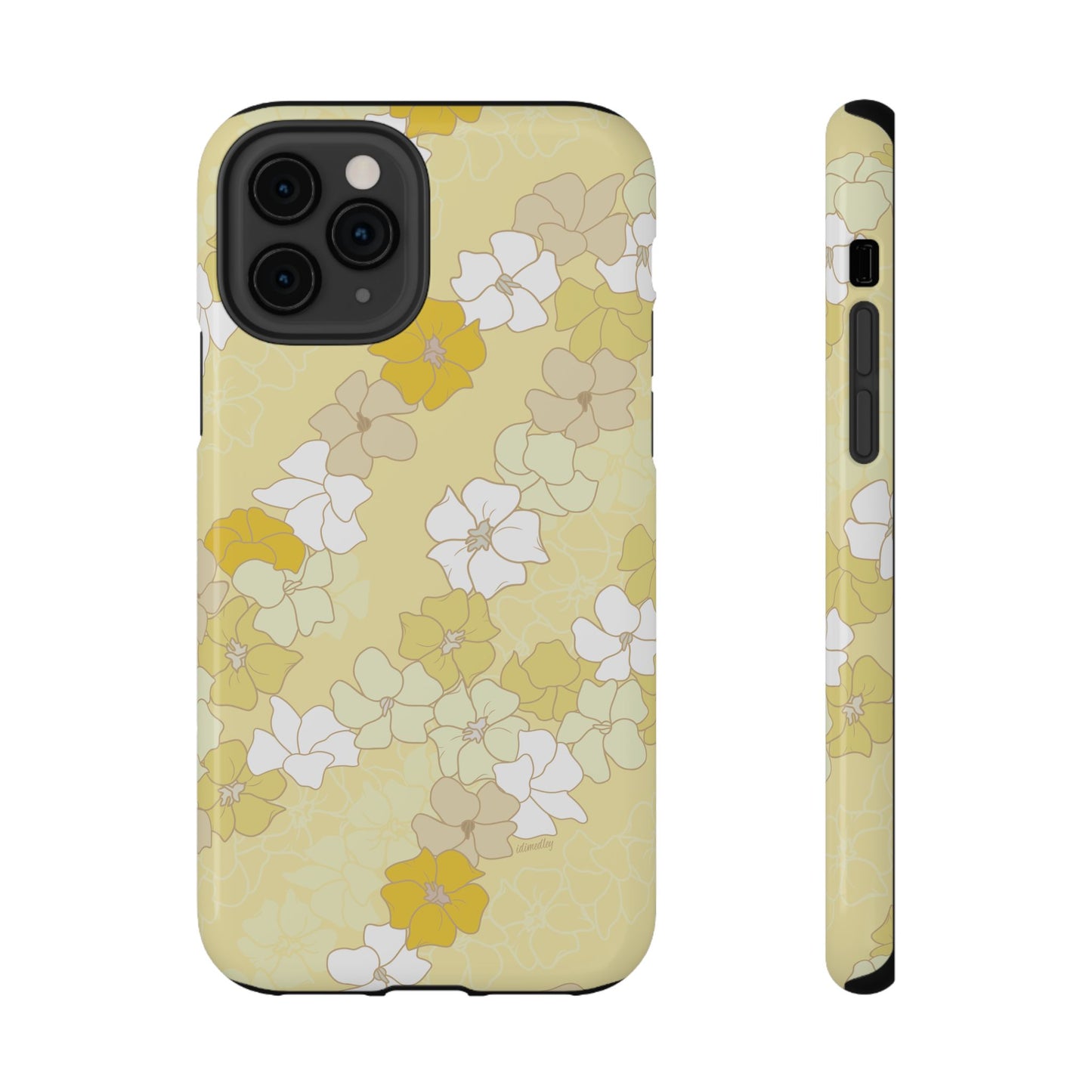 Puakenikeni En Face Flower Leis (Yellow)