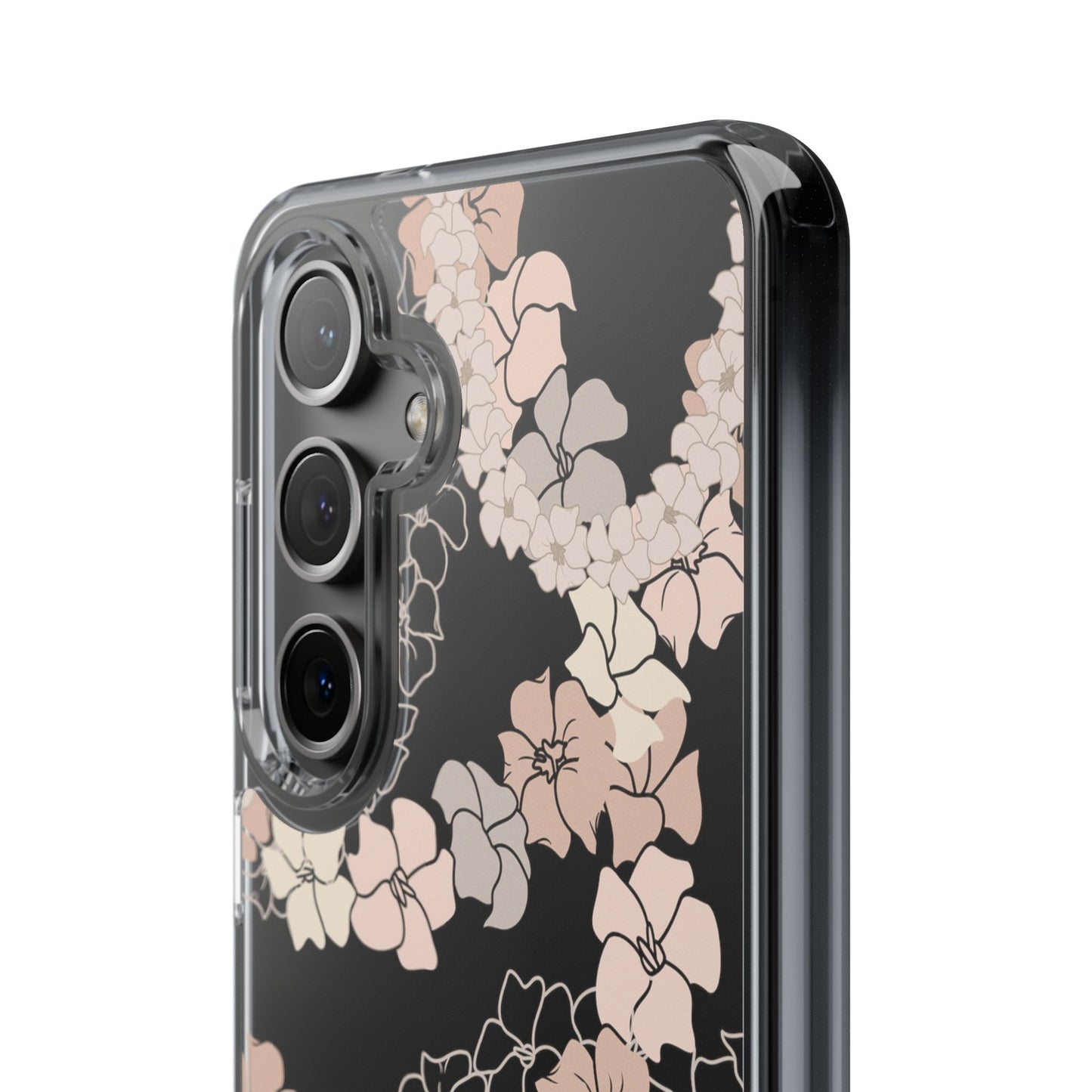 Puakenikeni En Face Flower Leis (Peachy Pinks) CLEAR Case