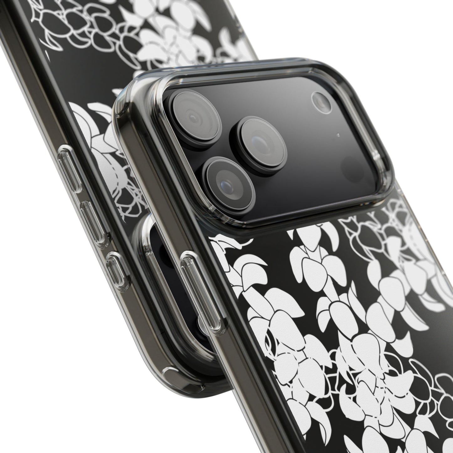 Puakenikeni Curvilinear Lei CLEAR Phone Case
