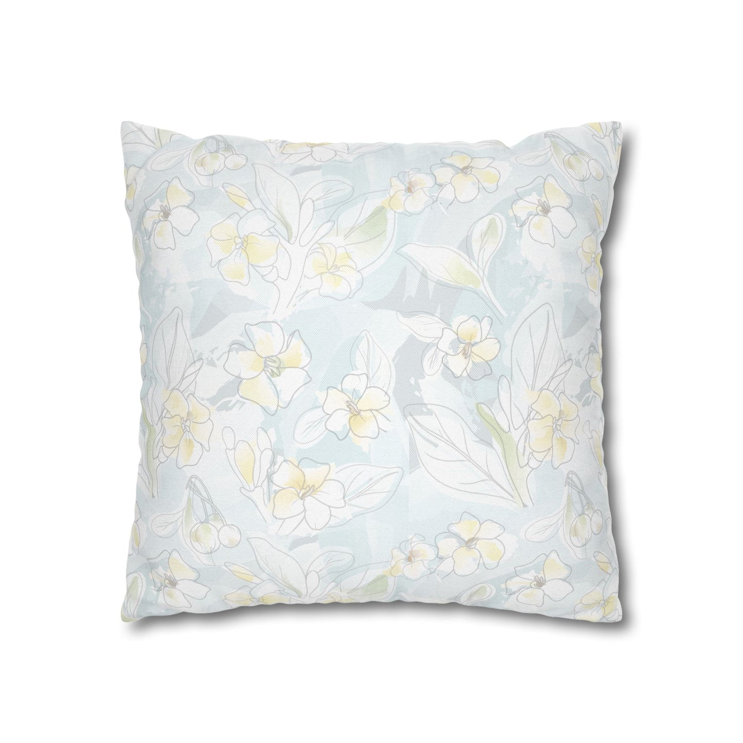 Canvas Throw Pillow Case- Puakenikeni Water Wash