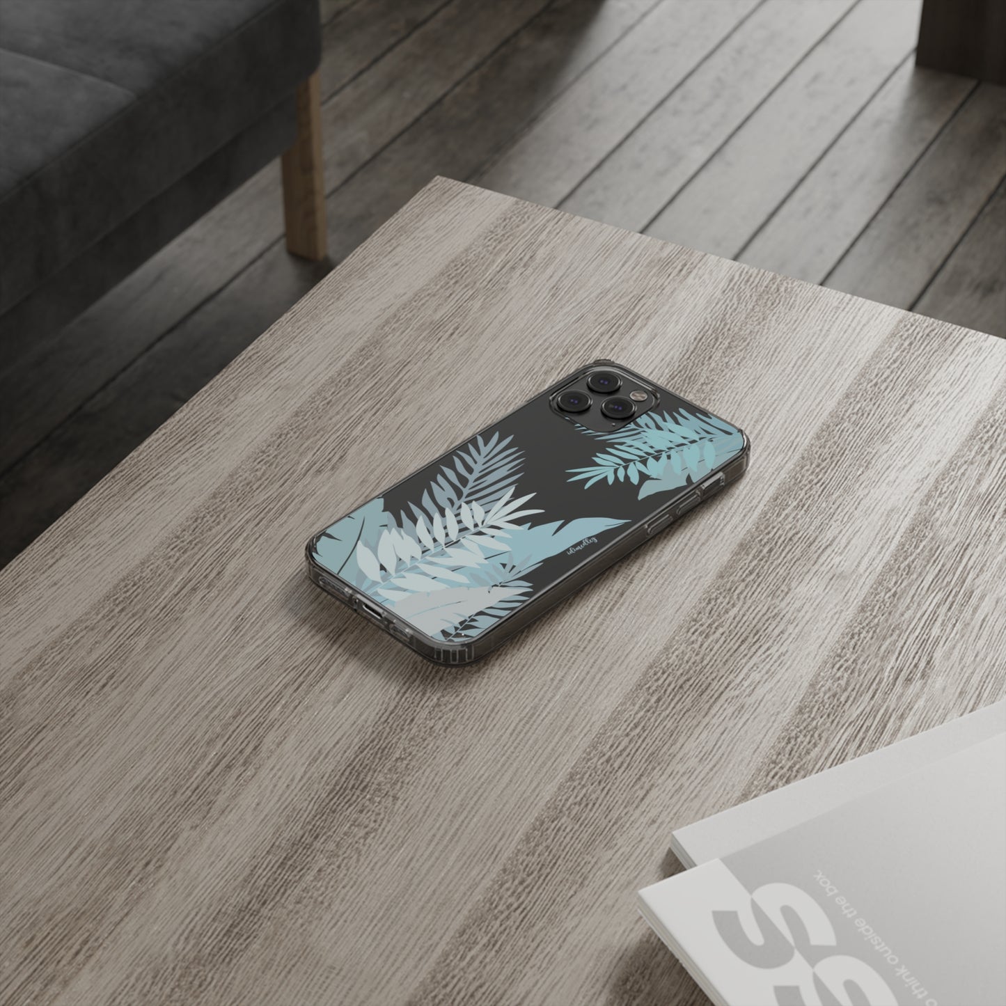 Whispering Leaves (Blue) CLEAR Case
