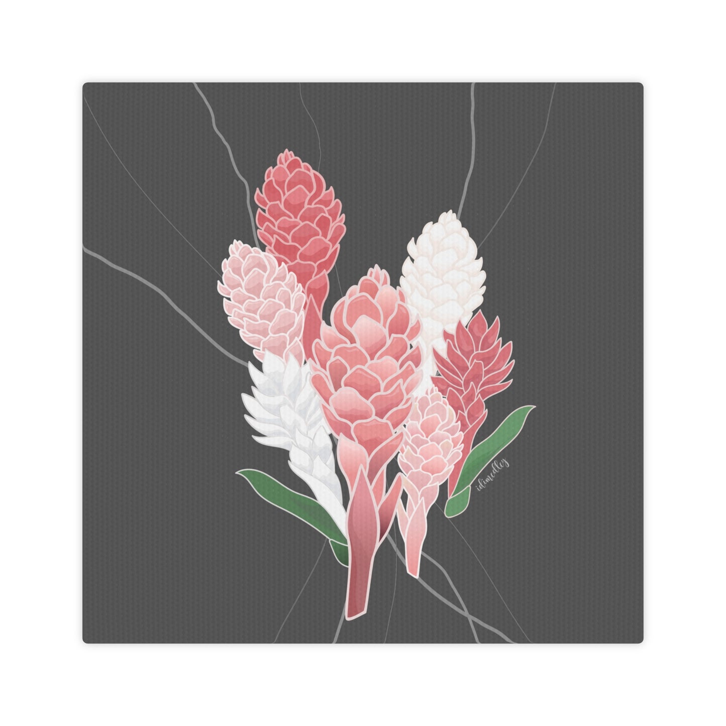 Canvas Photo Tile- Protea Flower