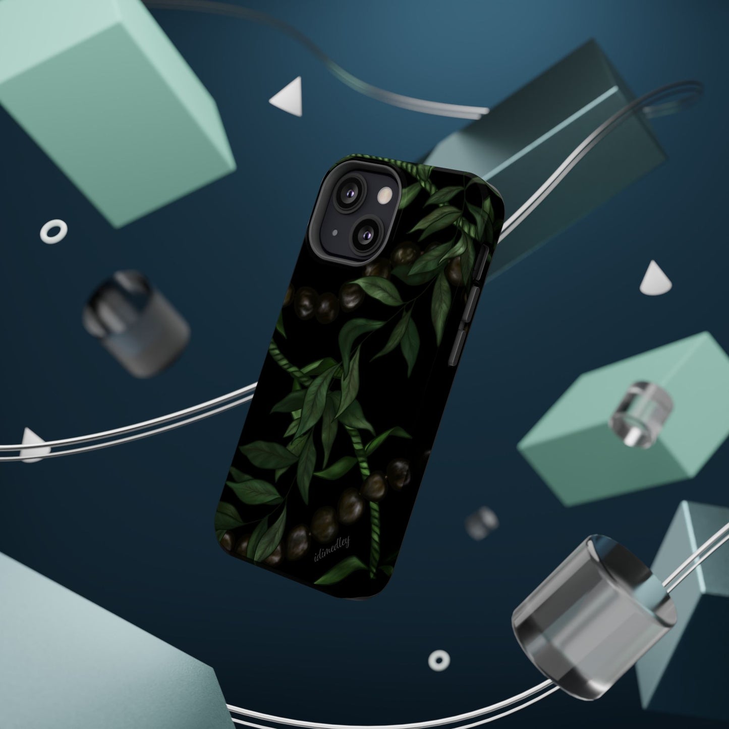 Kukui Nut, Maile, Ti Leaf Lei (Black), MAGSAFE