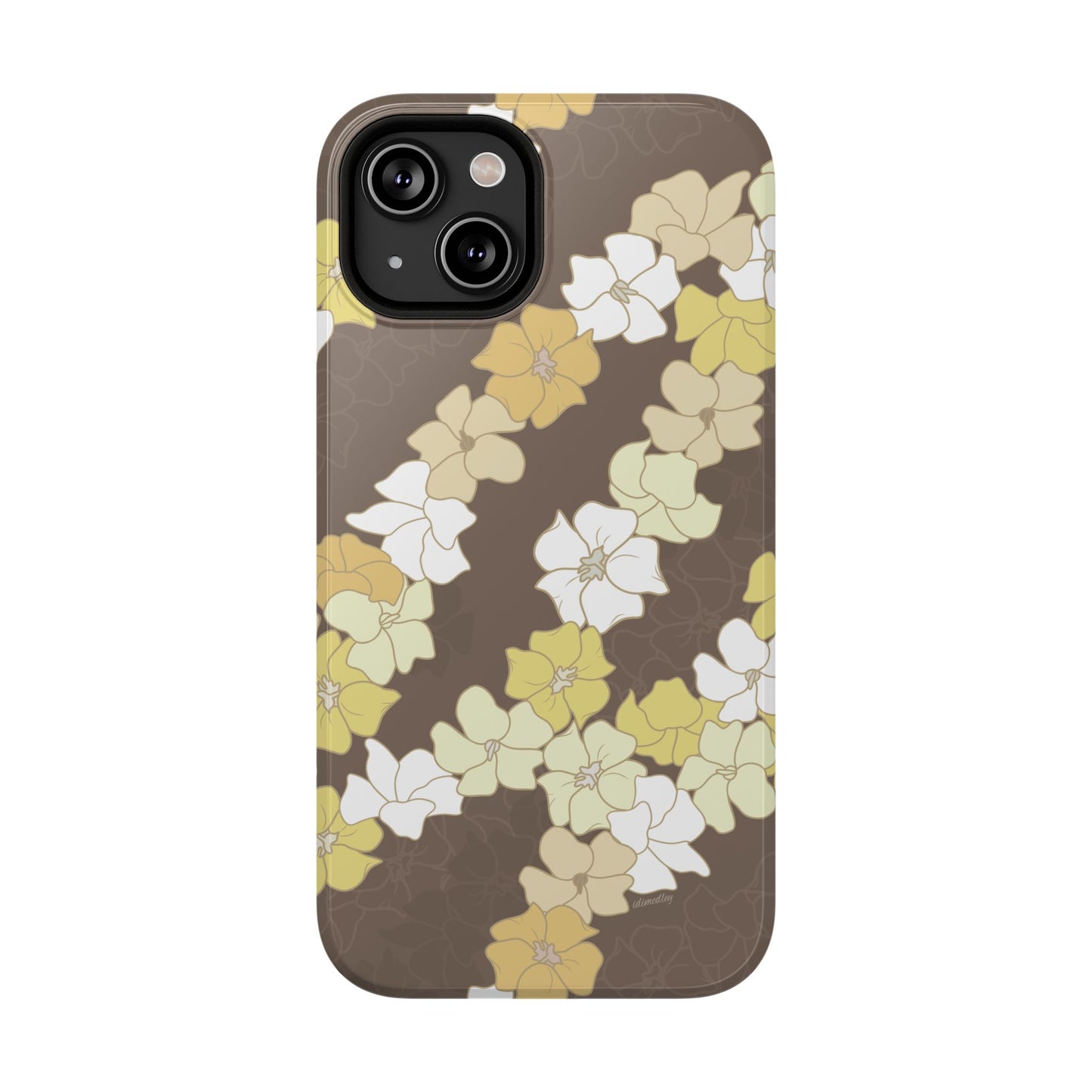 Puakenikeni En Face Flower Leis (Brown)