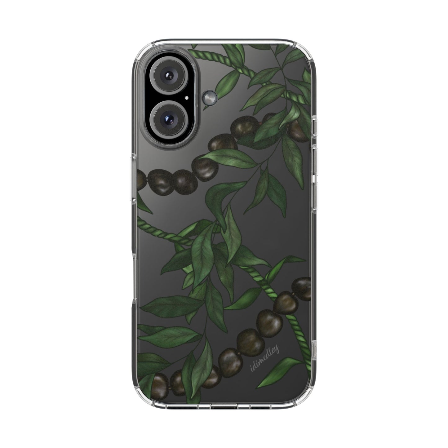 Kukui Nut, Maile and Ti Leaf Lei CLEAR Case
