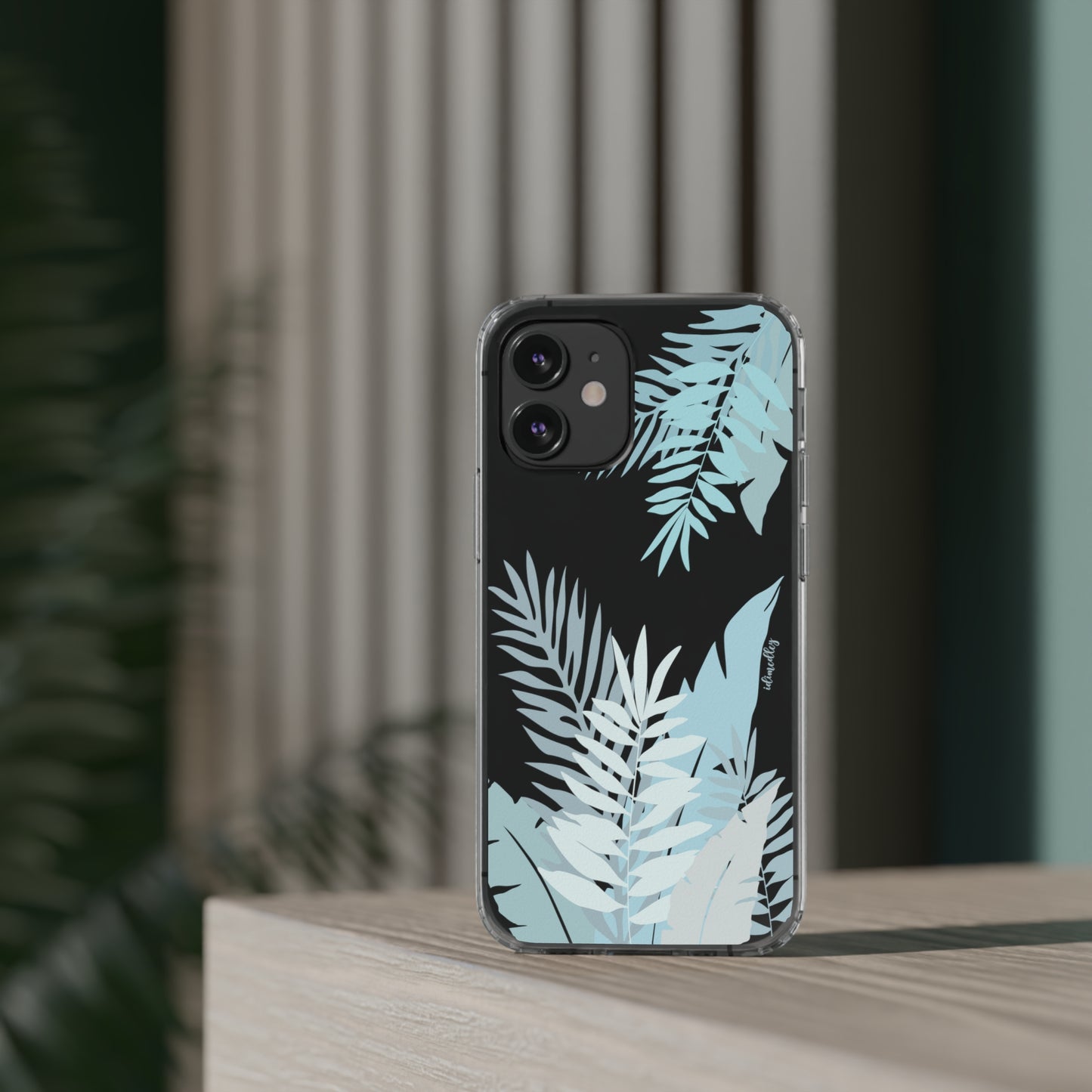 Whispering Leaves (Blue) CLEAR Case