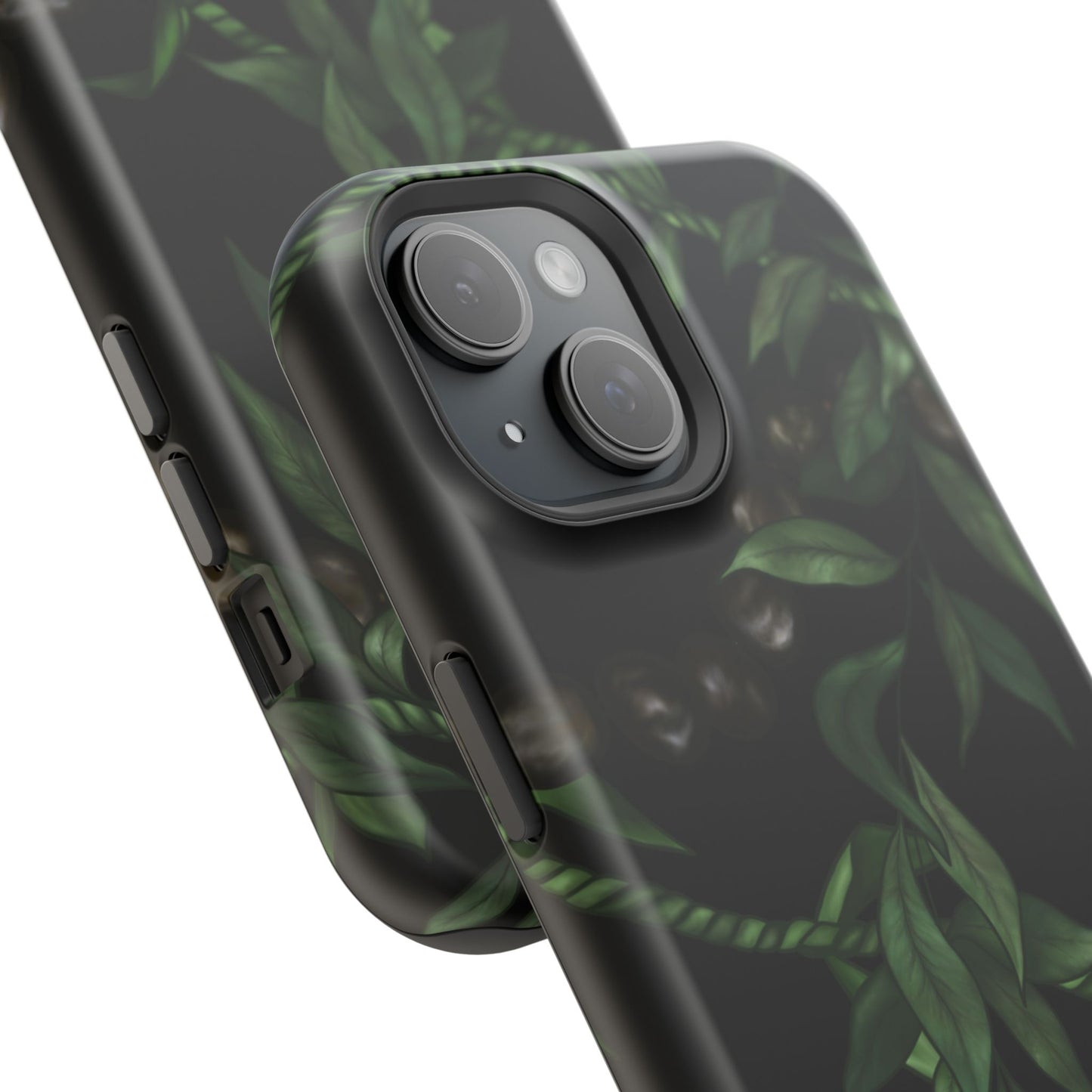 Kukui Nut, Maile, Ti Leaf Lei (Black), MAGSAFE