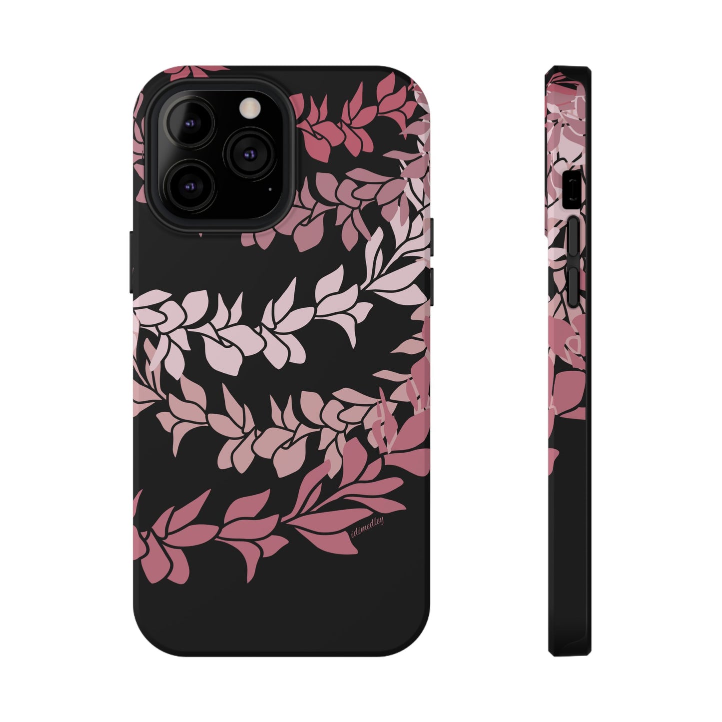 Plumeria Leis in Color Me Pinks (Black)