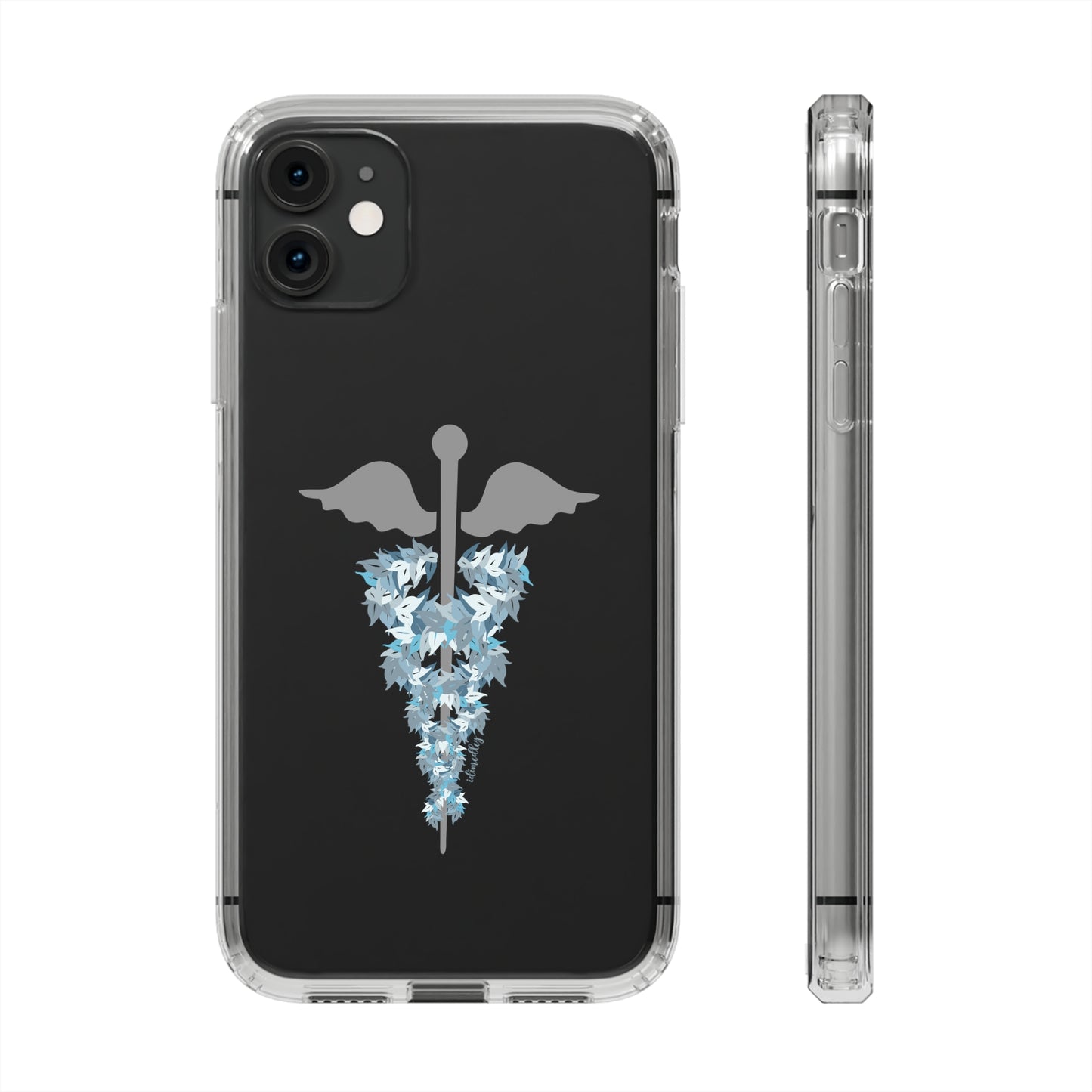 Caduceus Medical Symbol with Blue Maile Lei CLEAR Case