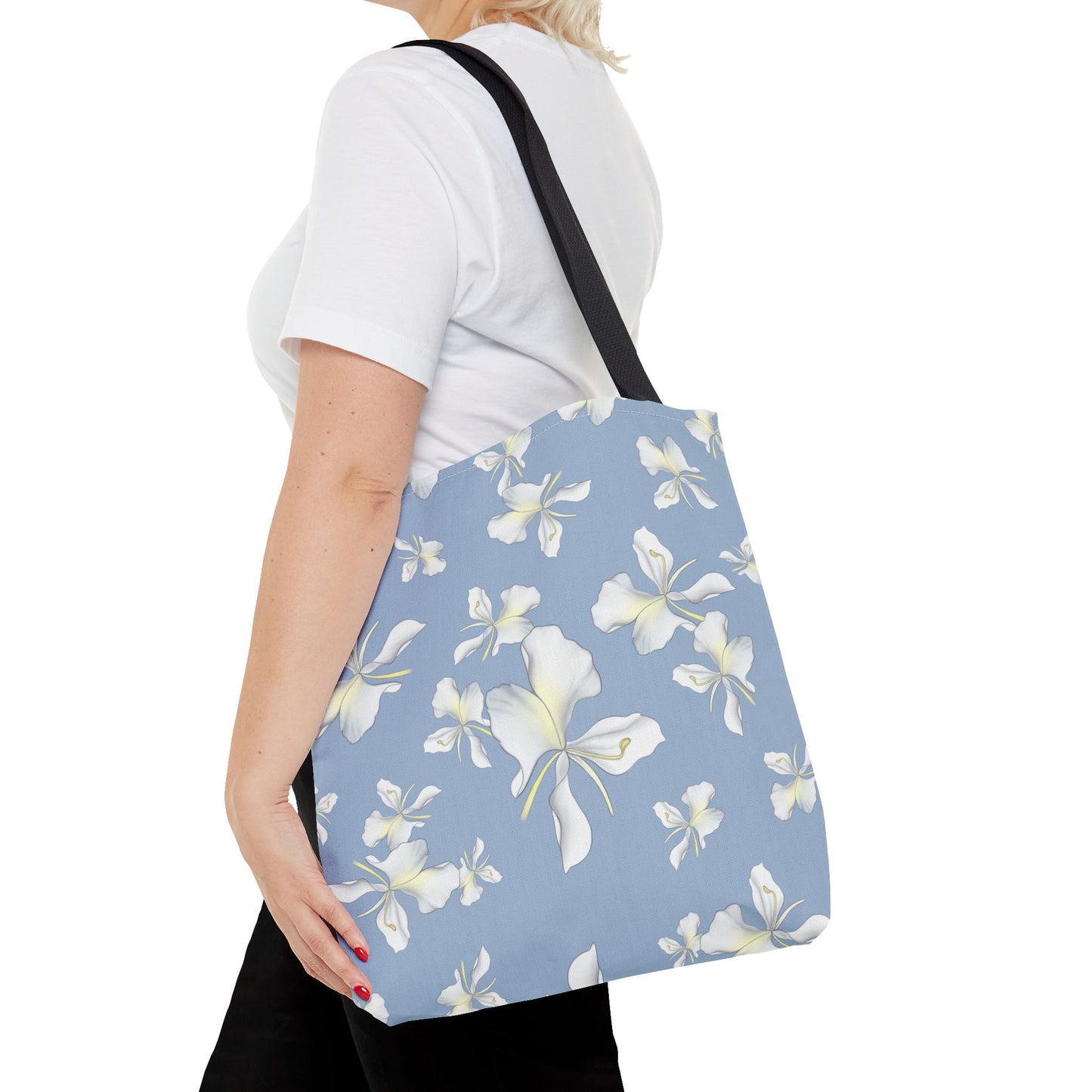 Tote bag- Awapuhi Falling (Cyan)