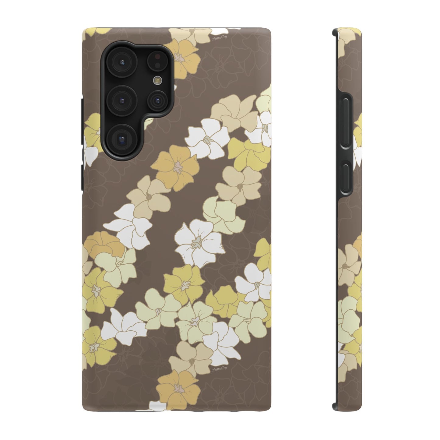 Puakenikeni En Face Flower Leis (Brown)