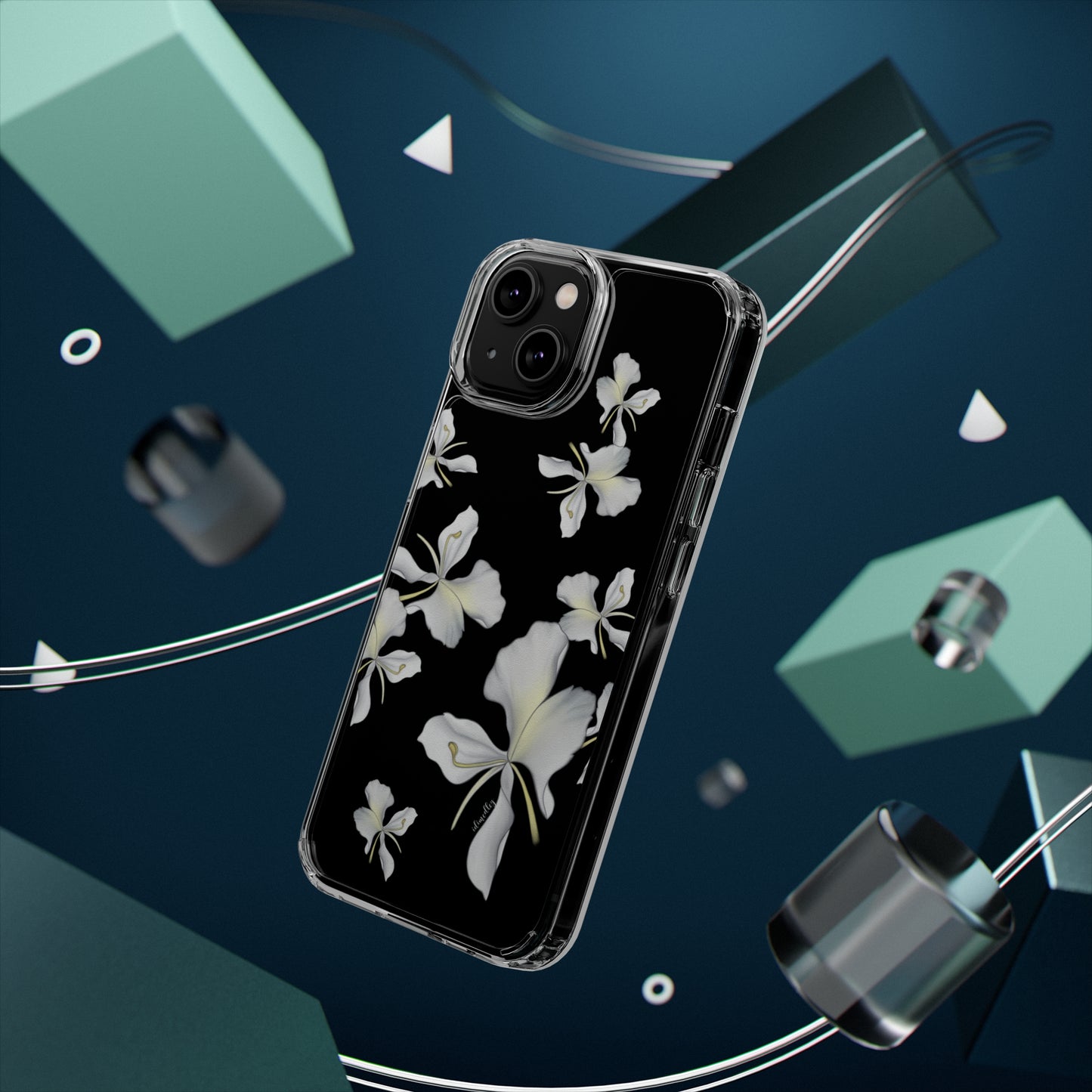 Awapuhi Butterfly Ginger Falling Flowers CLEAR Case