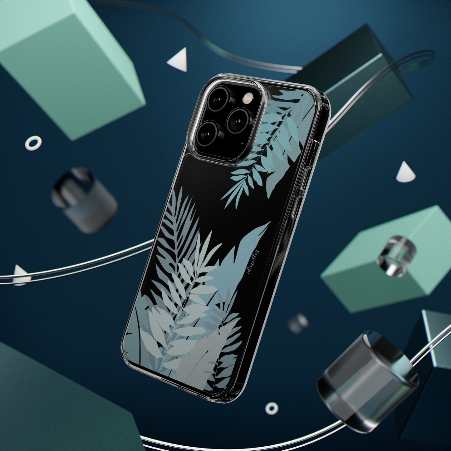 Whispering Leaves (Blue) CLEAR Case
