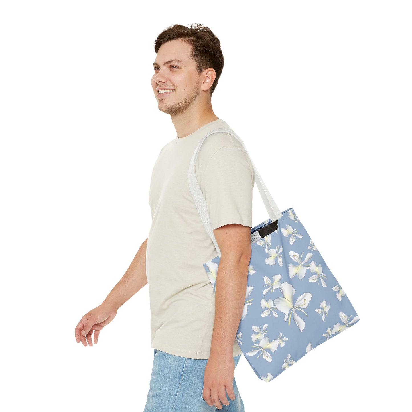 Tote bag- Awapuhi Falling (Cyan)