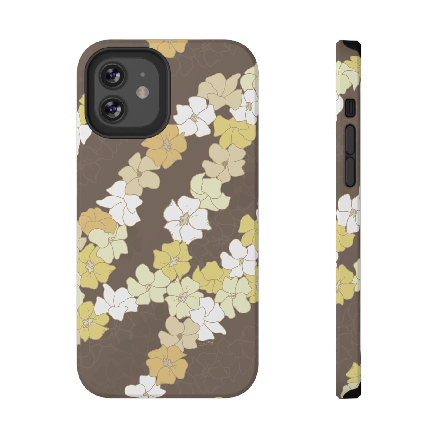 Puakenikeni En Face Flower Leis (Brown)