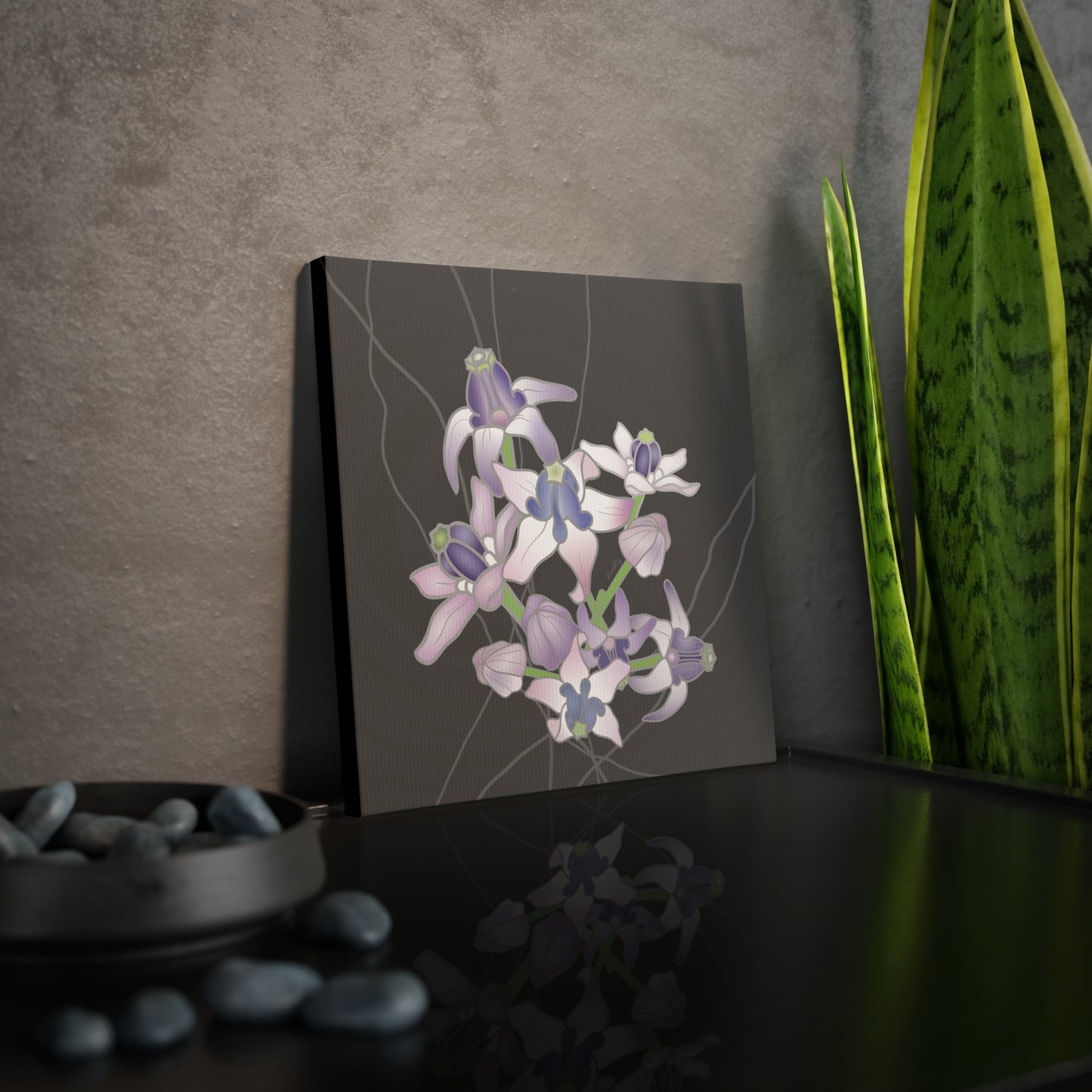 Canvas Photo Tile- Crown Flower