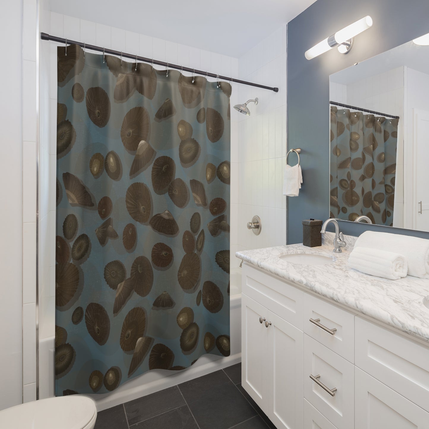 Shower Curtain- Lil Opihi Blue