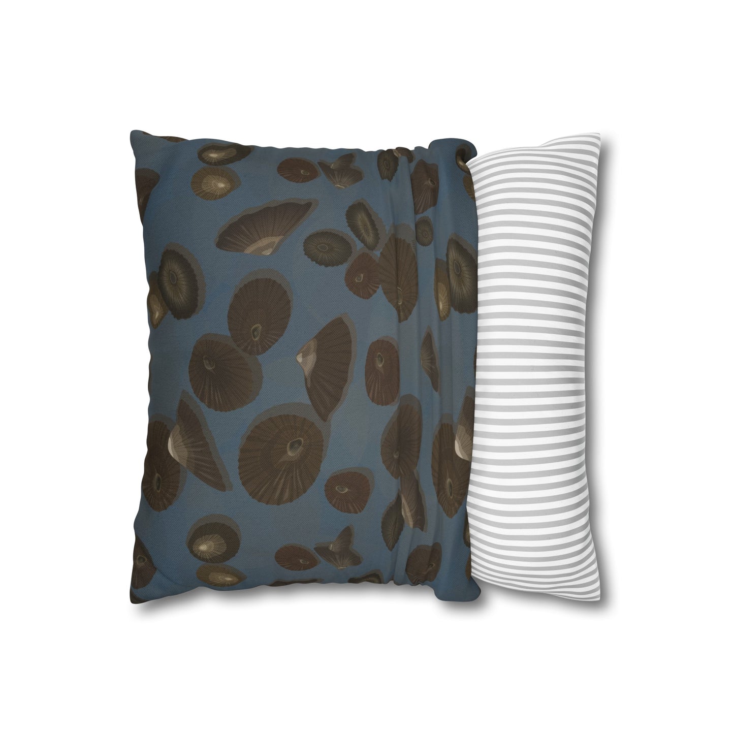 Canvas Throw Pillow Case- Lil Opihi in Blue