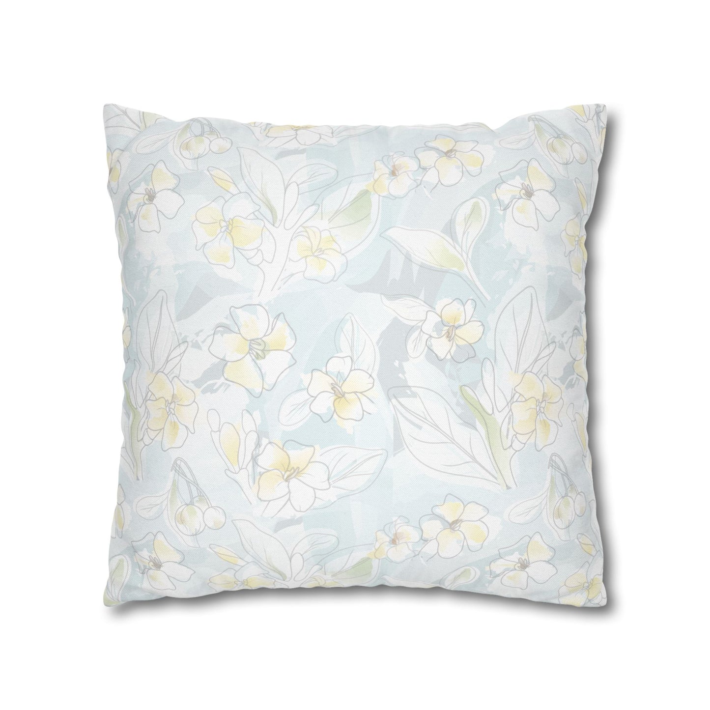 Canvas Throw Pillow Case- Puakenikeni Water Wash