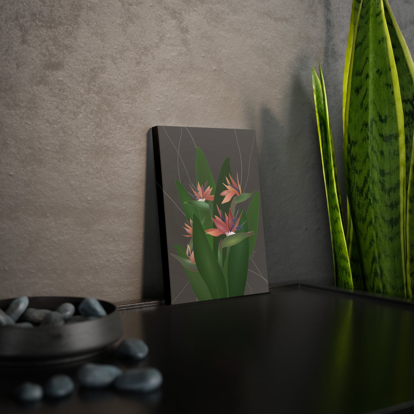 Canvas Photo Tile- Bird of Paradise
