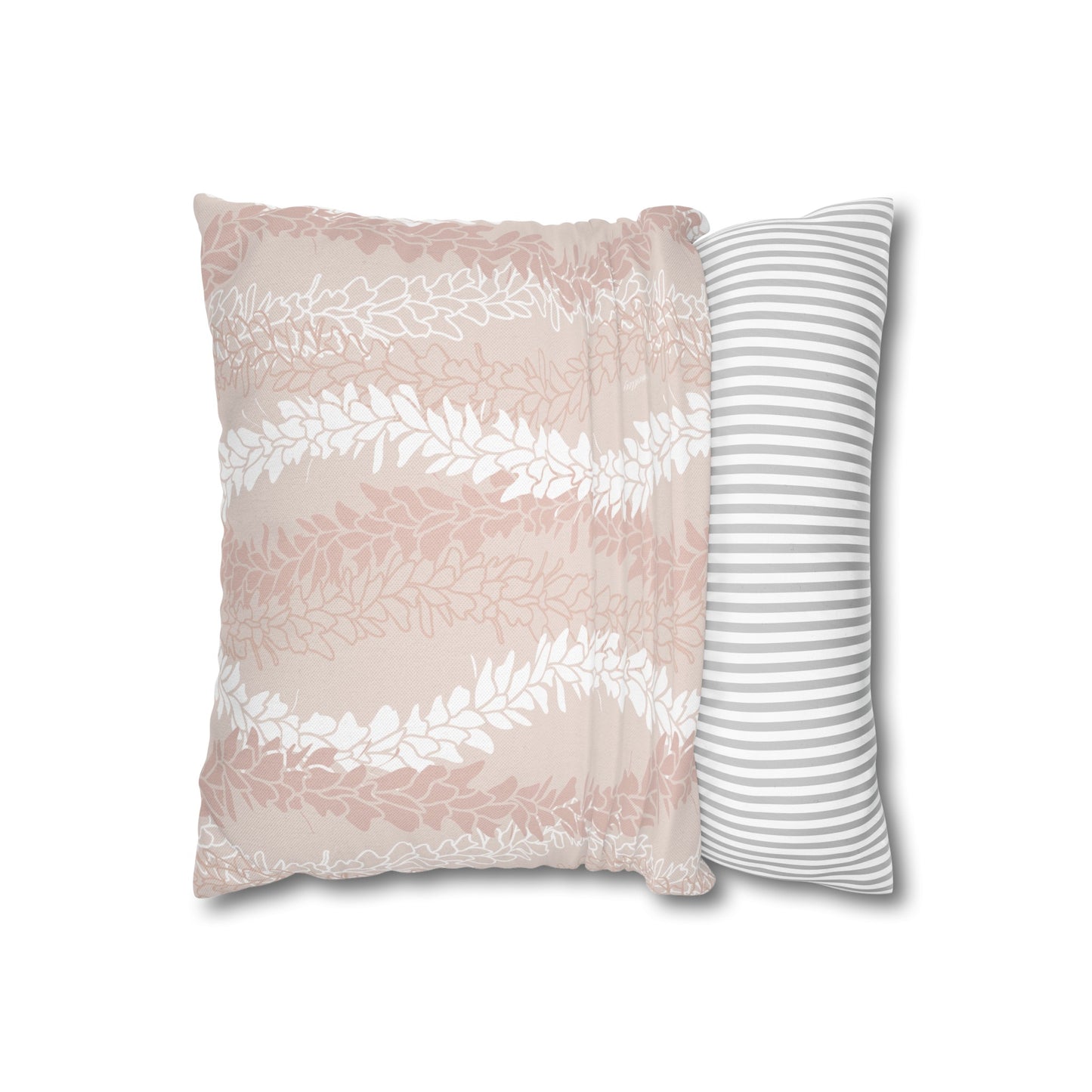 Canvas Throw Pillow Case- White Ginger Kisses (Peach)