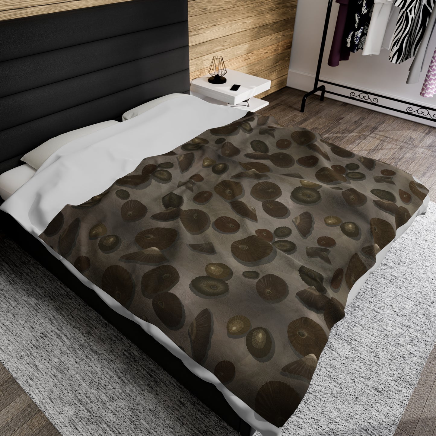 Velveteen Blanket- Lil Opihi Brown