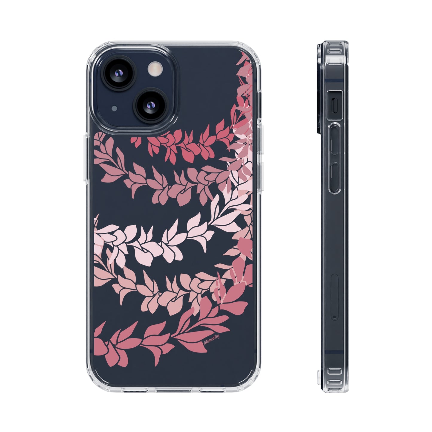Pink Plumeria Flower Leis CLEAR Case