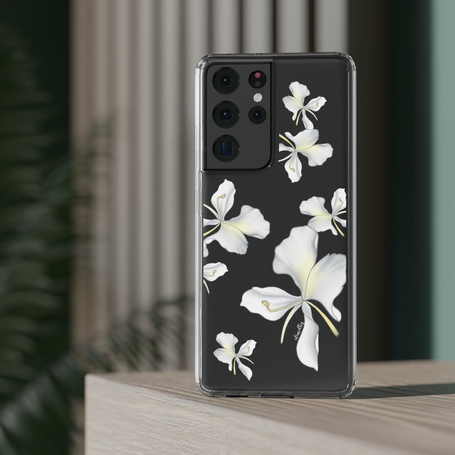 Awapuhi Butterfly Ginger Falling Flowers CLEAR Case