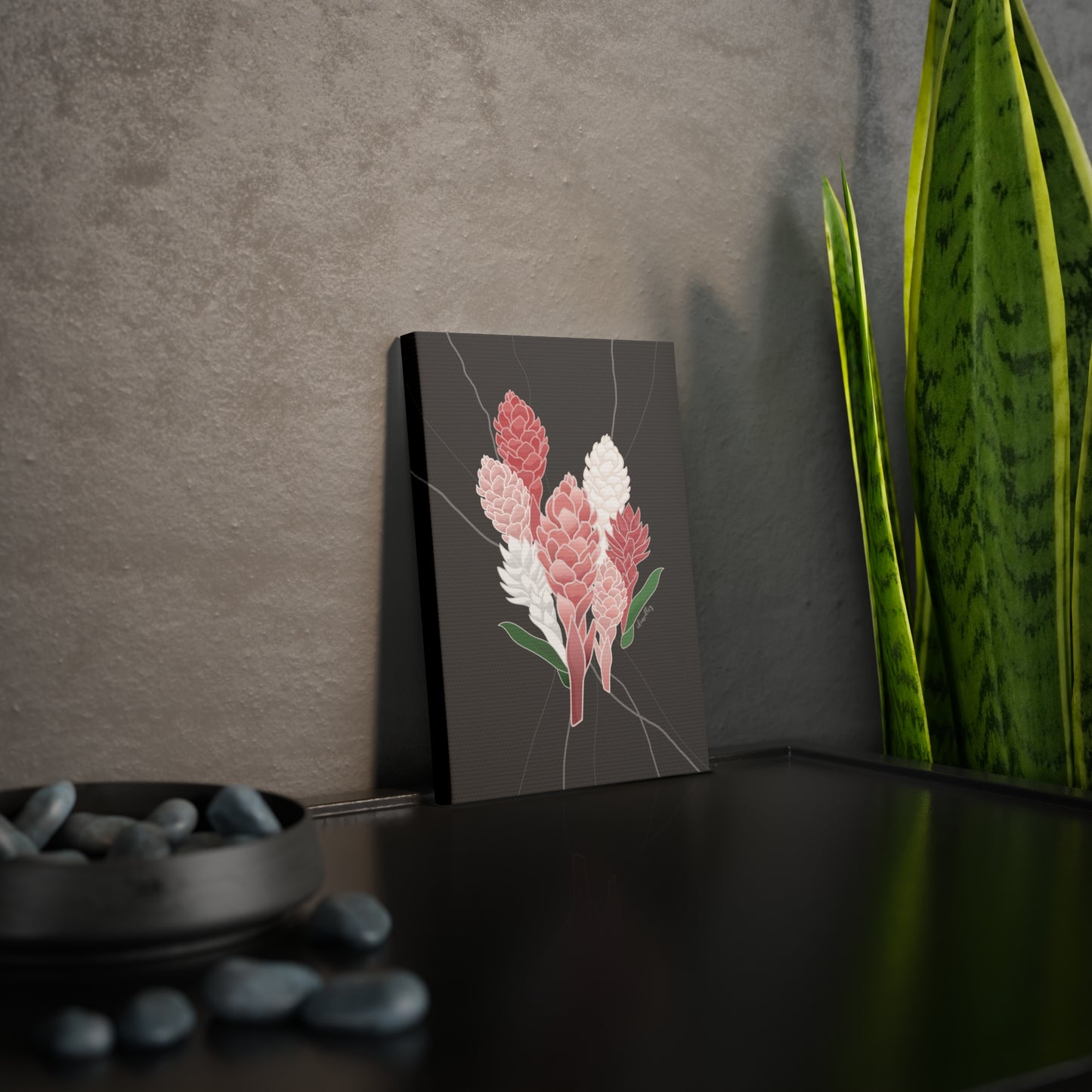 Canvas Photo Tile- Protea Flower