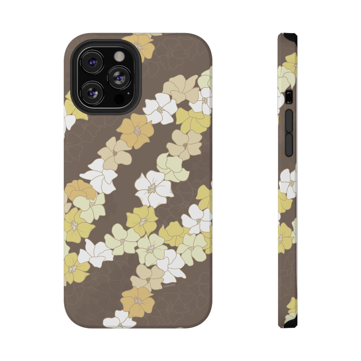 Puakenikeni En Face Flower Leis (Brown)