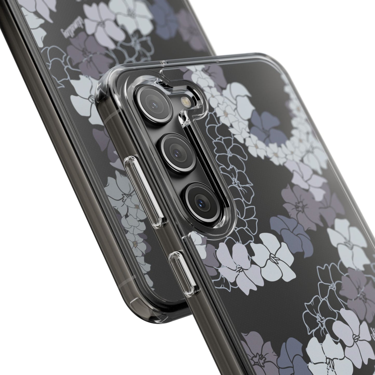 Puakenikeni En Face Flower Leis (Blue and Purple) CLEAR Case