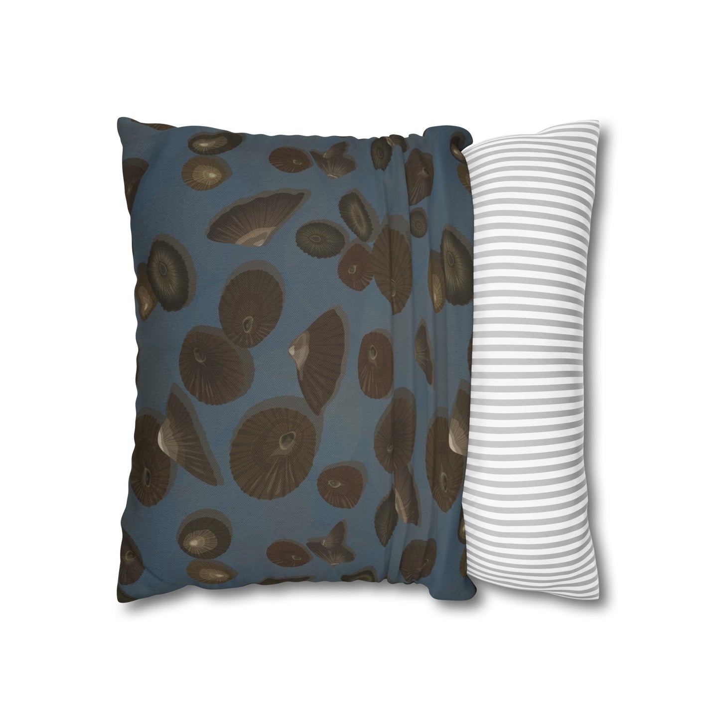 Canvas Throw Pillow Case- Lil Opihi in Blue