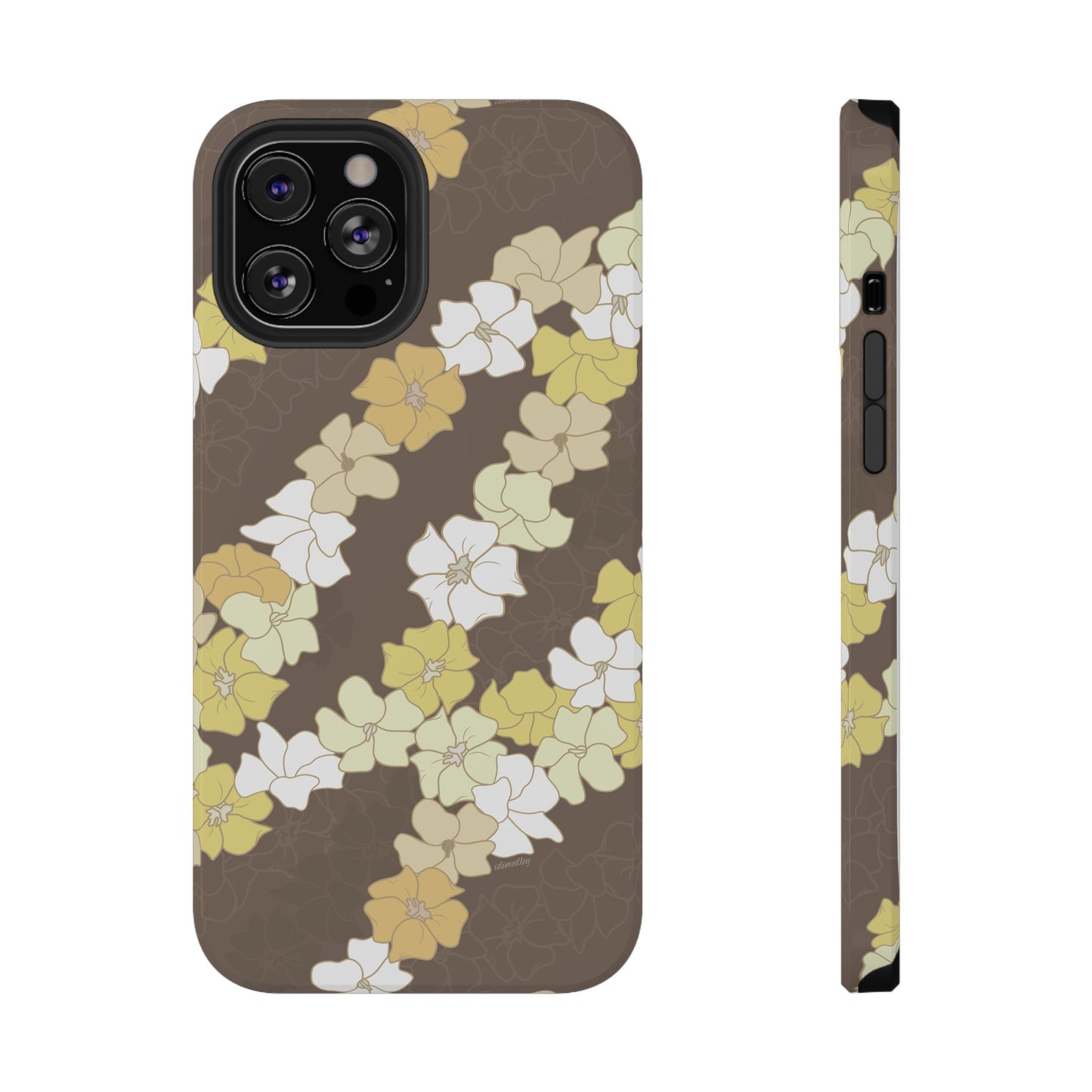 Puakenikeni En Face Flower Leis (Brown)