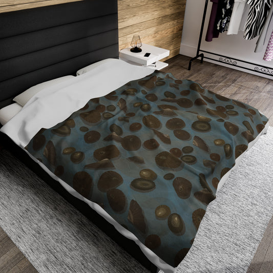 Velveteen Blanket- Lil Opihi (Blue)